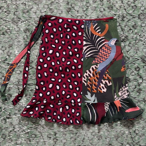 FARM rio for anthropology wrap skirt - Picture 3 of 4